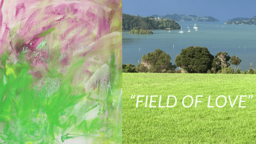 Field of Love Abstract Landscape artwork by Cassandra Gaisford
