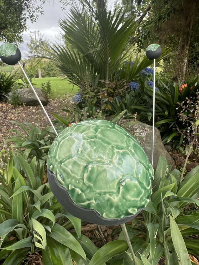 garden sculptures by local Bay of Islands artist Cathy Stougie